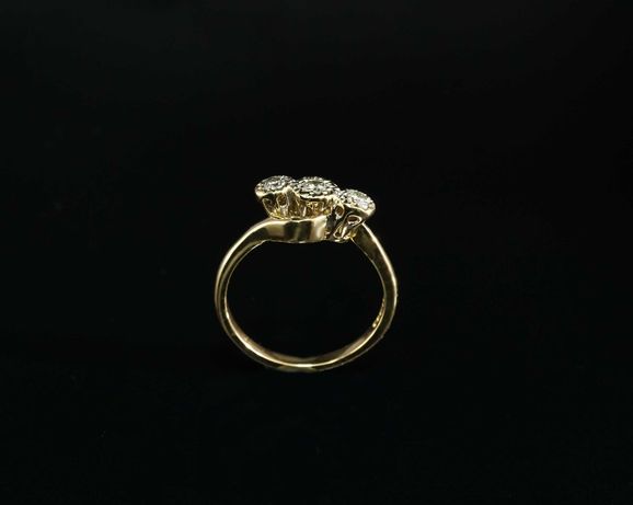Złoto 750 - złoty pierścionek z Diamentami. CERTYFIKAT