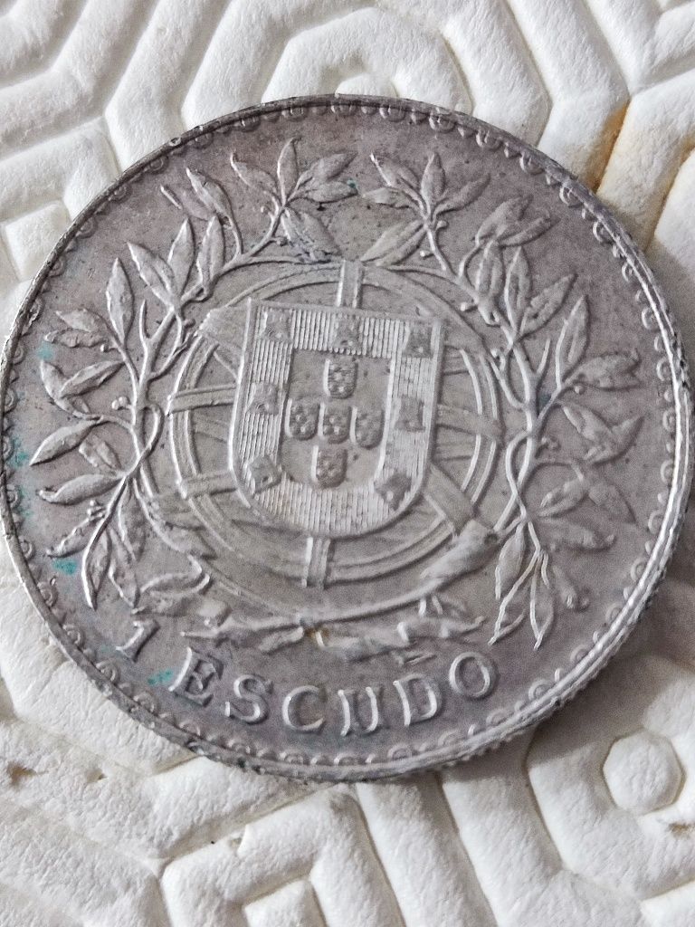 Moedas 1 escudo 1915 prata