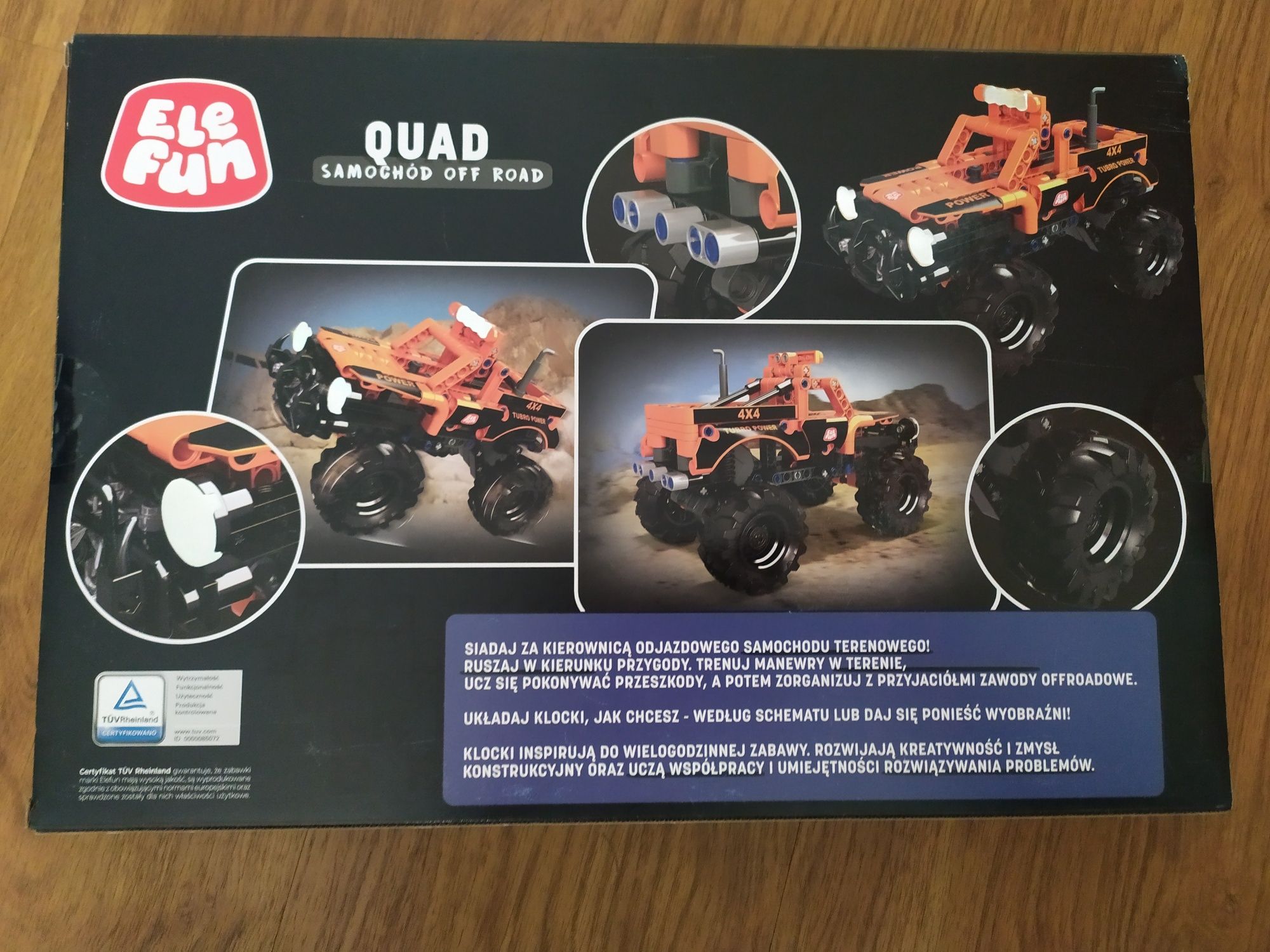 ELEFUN samochód off road QUAD 270 elementów nowe