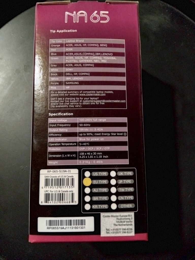 Carregador universal para notebook