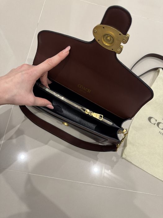 Жіноча сумочка Coach Tabby коричнева сумка шоколадний колір