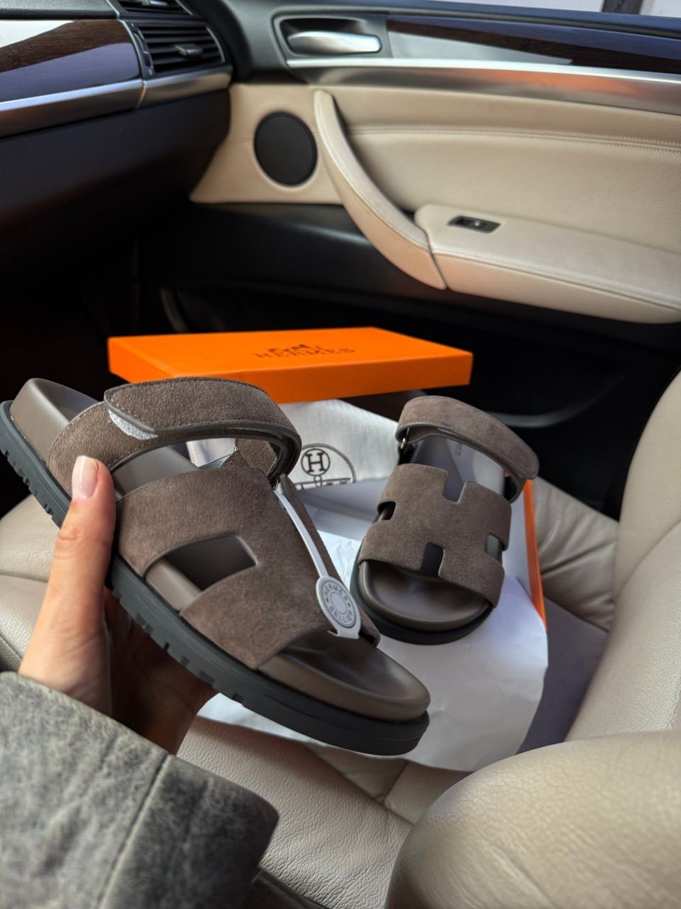 Hermes Chypre Apricot Sandals