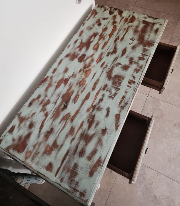 Stare biurko stół drewniany vintage Poznań Piła