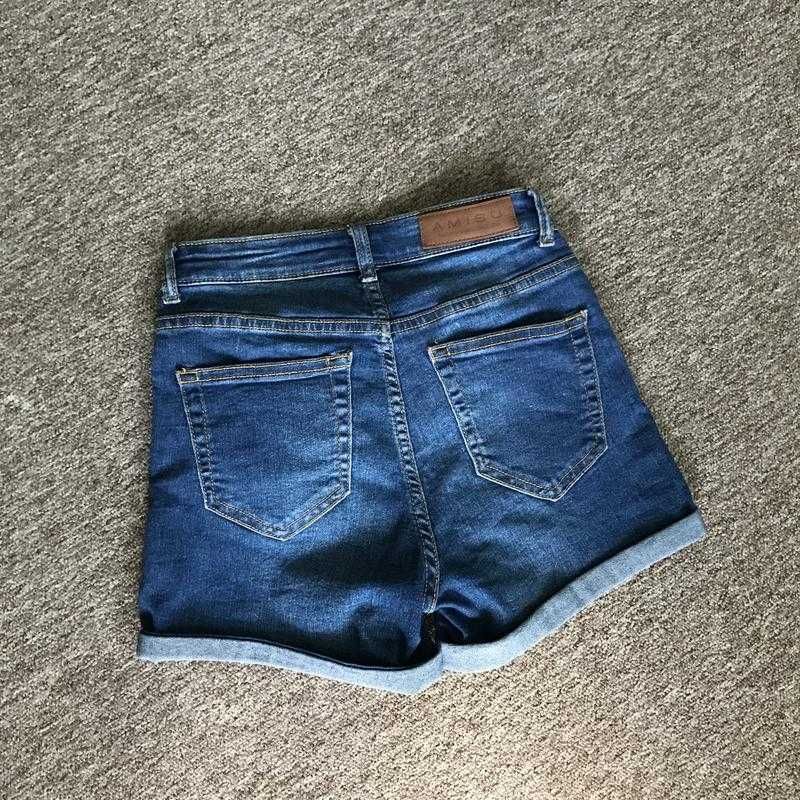 Короткі джинсові шорти amisu з високою посадкою, 32 розмір
