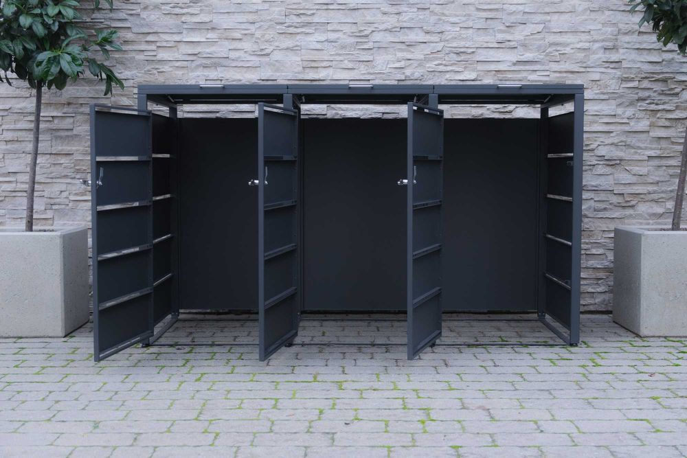 Zabudowa Koszy Na Śmieci 3x240L Obudowa Wiata Śmietnikowa Garaż