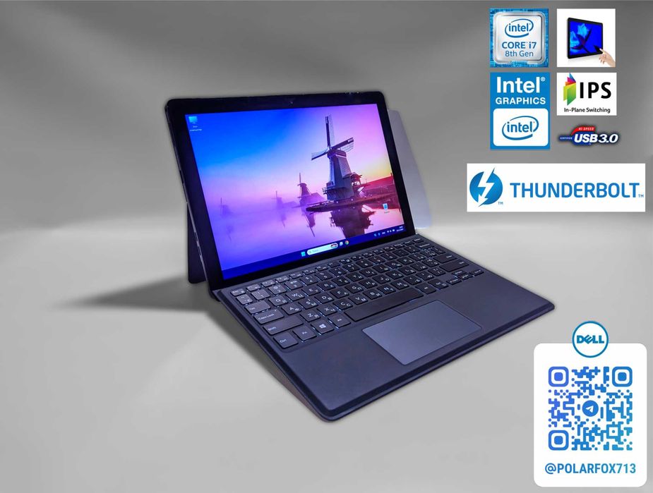 Dell Latitude 5290 2 in 1 i7/4.2GHz/Touchscreen/16GB_RAM/512G_SSD/Webc