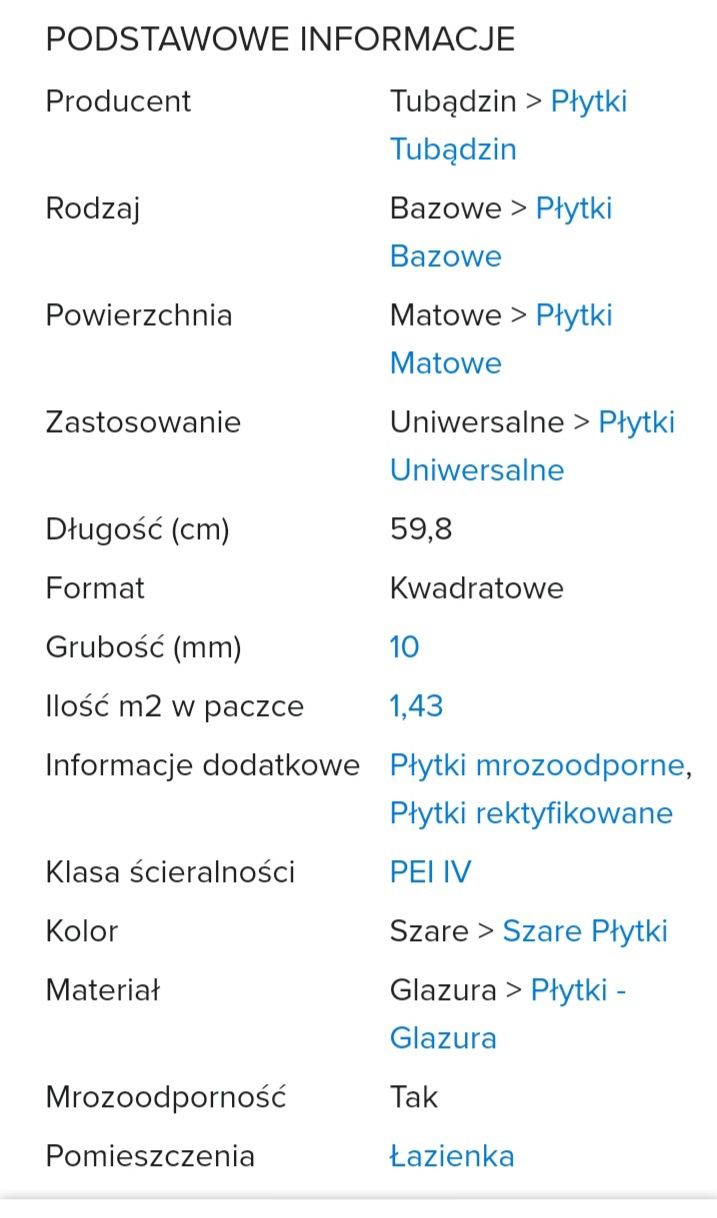 Płytki Tubądzin Aulla Graphite Str 59,8X59,8 GAT.I- 8 szt