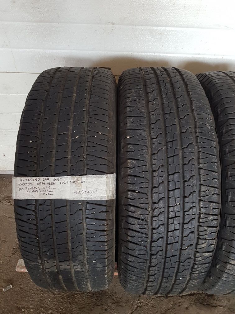 Opony letnie używane 265/70 R17 115T Goodyear - 4 szt.