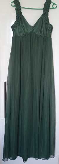 sukienka śliczna butelkowa zieleń, 42 cm Bonprix