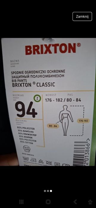 Spodnie robocze ogrodniczki