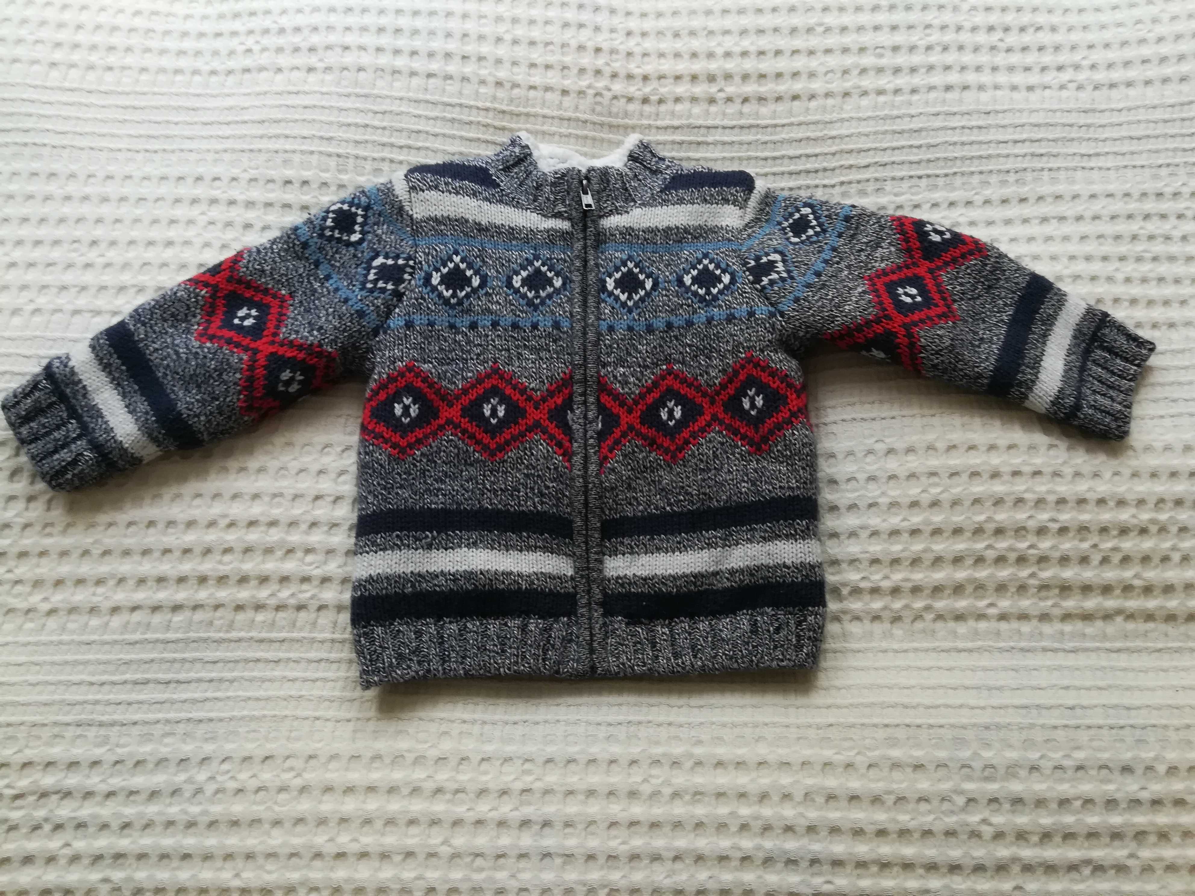 Ciepły sweter / kurtka roz. 92 /2 lata Mothercare