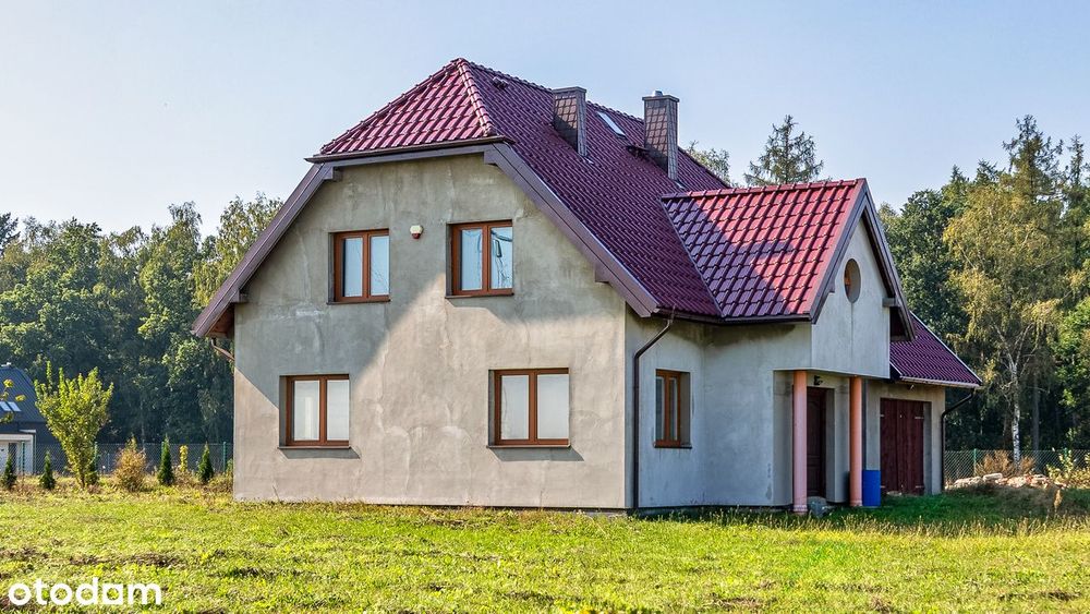 Dom w stanie deweloperskim na dużej działce