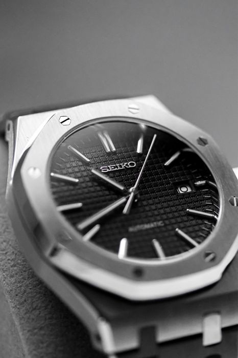 Zegarek Custom Seiko Mod Royal Oak Black