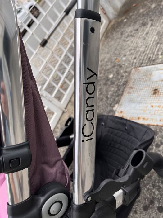 iCandy Rosa Carrinho de Bebé com todos os acessórios