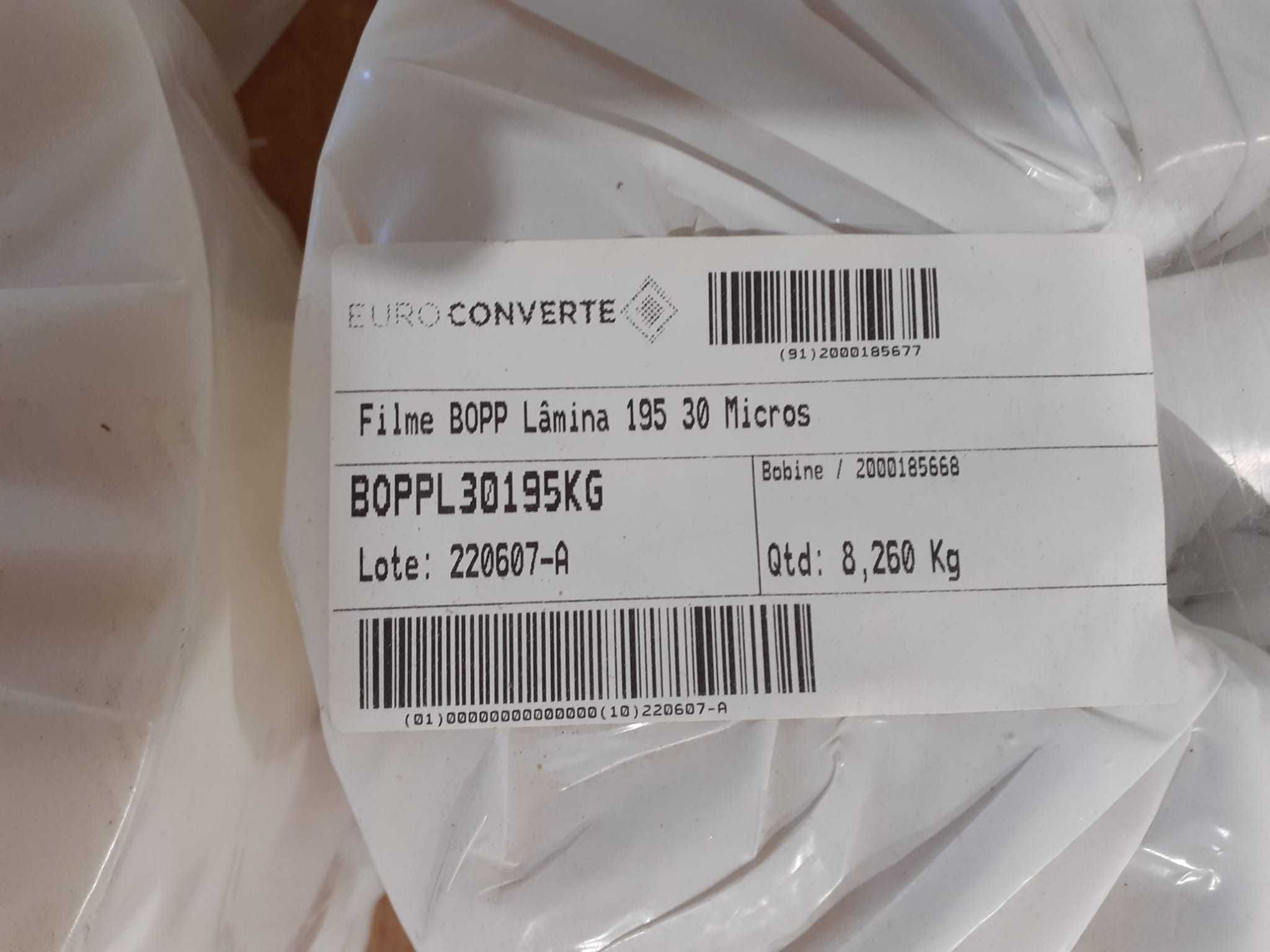 Rolo de Filme BOPP Lâmina 280, 30 Microns