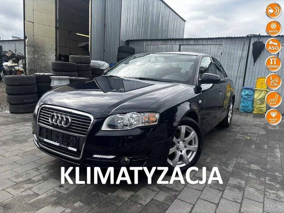 Audi A4 Audi A4 1.6 MPI 116km klimatyzacja GRZANE FOT bezwypadkowy SERWIS 2007