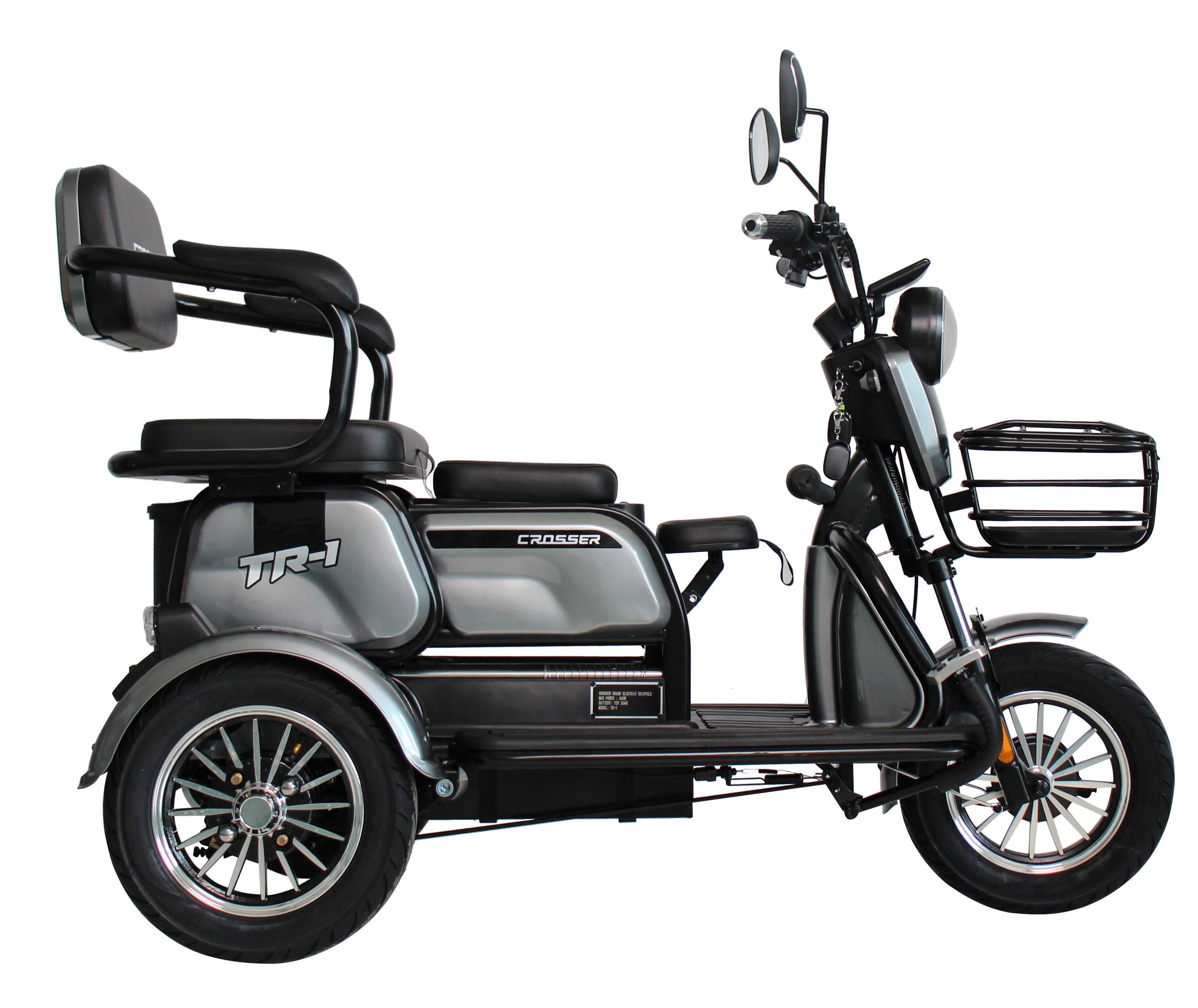 Триколісний електроскутер Crosser TR-1 PR0 (100W, 72V, 20Ah)
