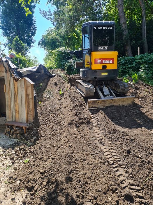 Usługi minikoparką,koparka prace ziemne