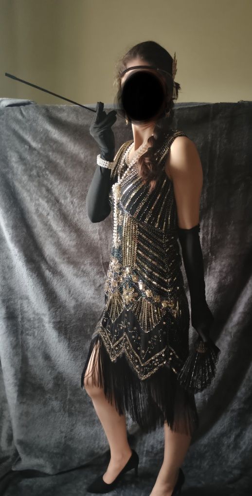 Kostium dla kobiety Lata 20 Wielki Gatsby Charleston Retro Flaperka