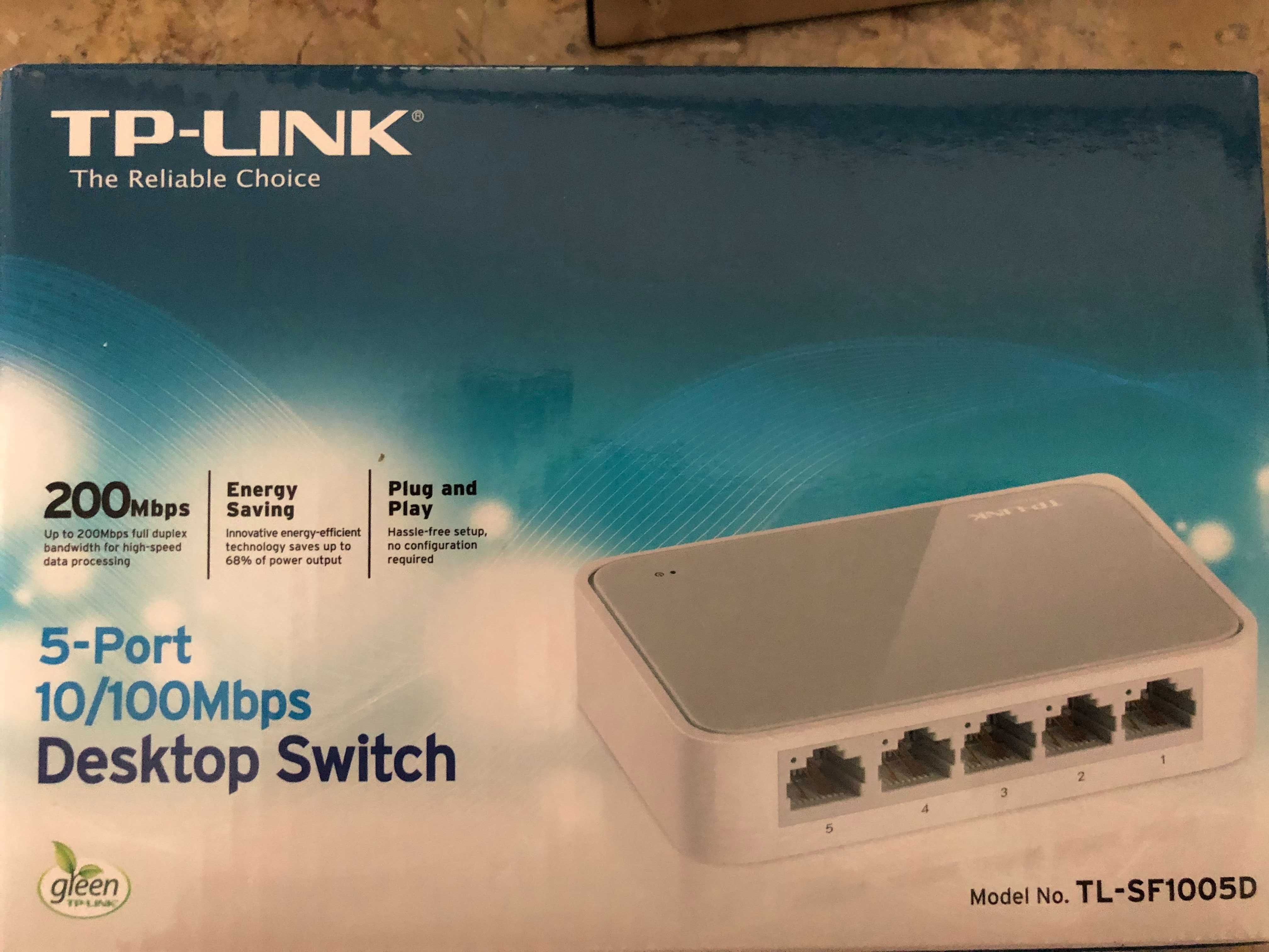 Switch TP Link com 5 portas