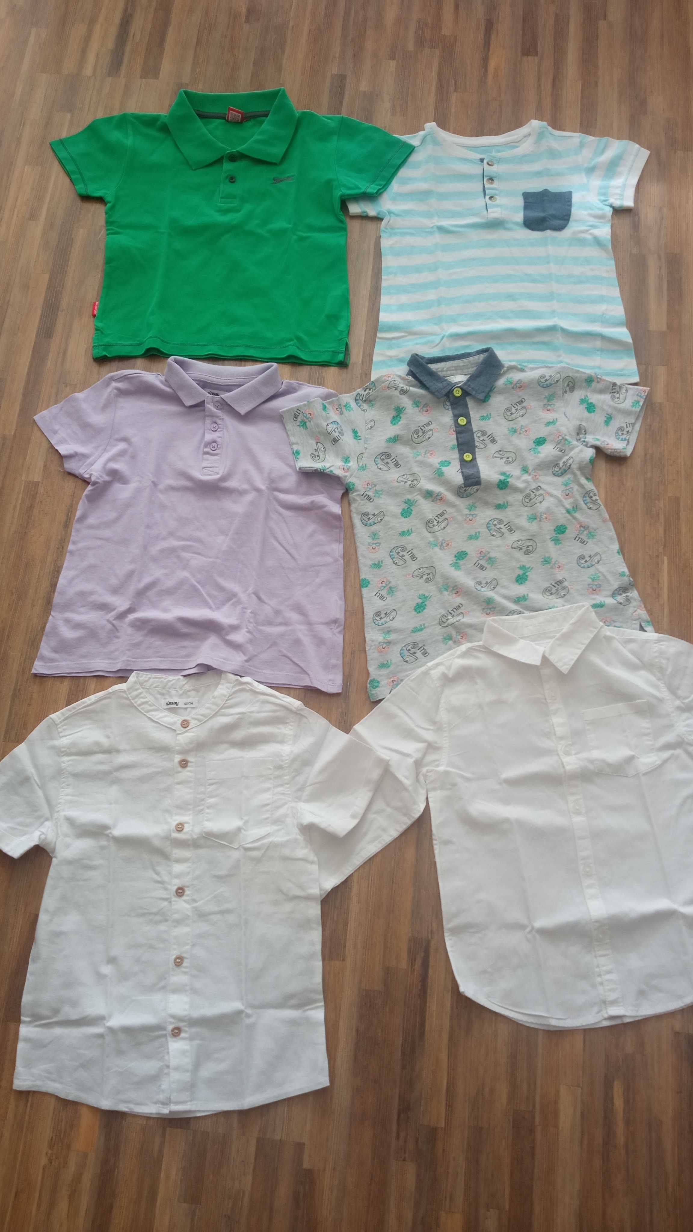 T-shirty i koszule rozm. 116,122. 6 szt.