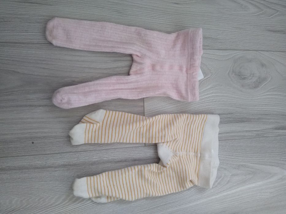 Zestaw dwóch par rajstop dla dziewczynki newborn noworodek