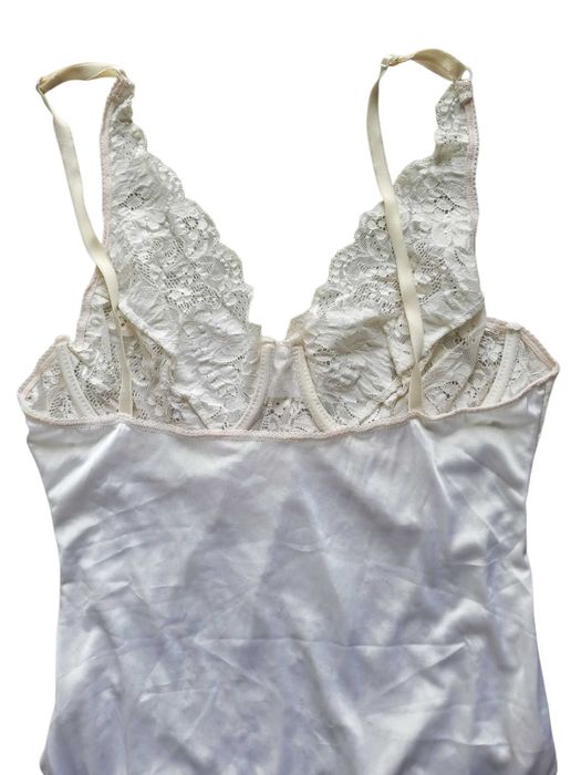 Białe body 36C 80C bielizna damska koronkowa 38,M