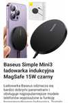 Baseus mini ładowarka indukcyjna Magsafe do IPhone 15W.Nowa.Polecam.