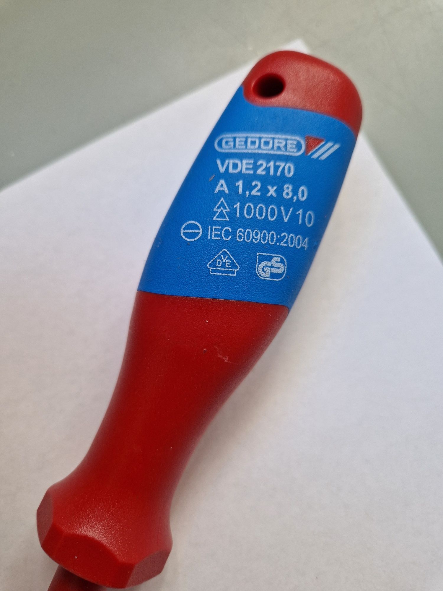 Gedore VDE 2170 8 Wkrętak płaski Szerokość klingi: 8 mm Długość końców