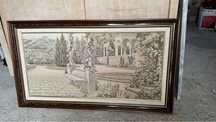 Quadro antigo em tecido