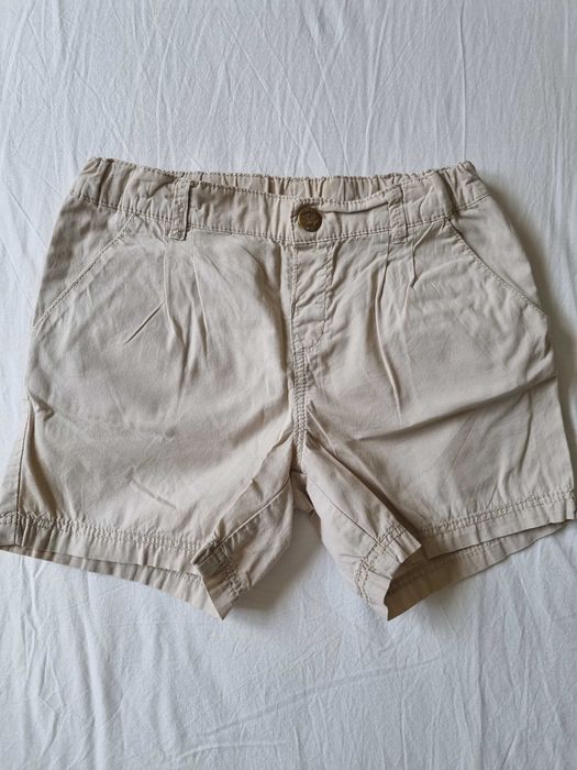 Szorty jasne beżowe letnie cienkie bawełna na 128cm 7-8 lat H&M