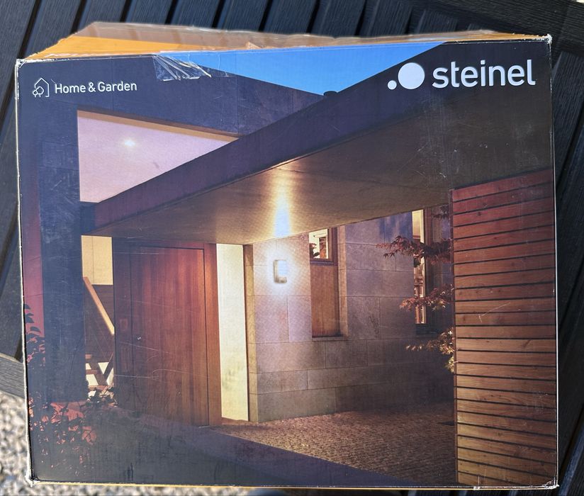STEINEL Lampa zewnetrzna  L12 S Srebrna Czujnik ruchu Czujnik zmierzch