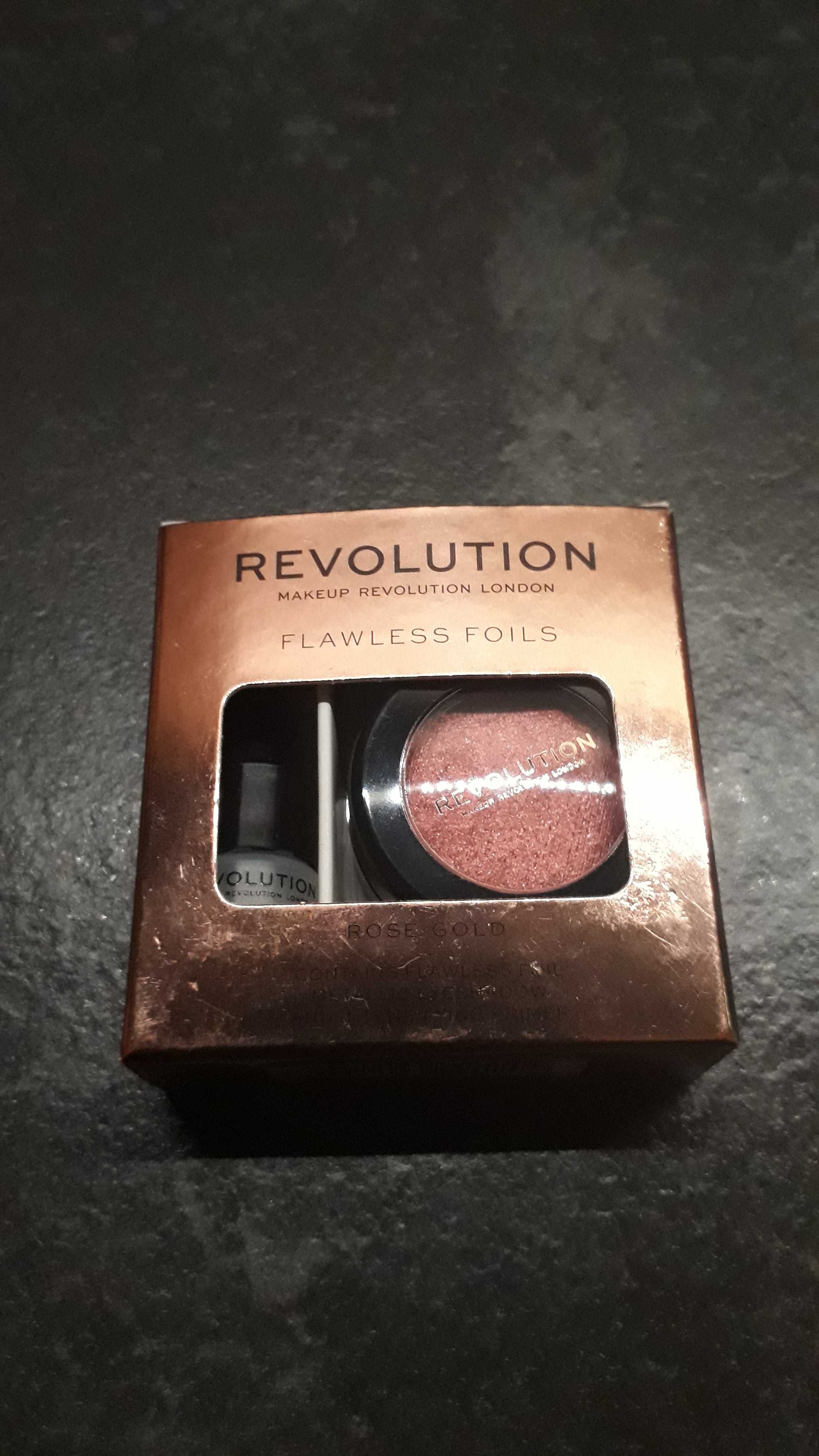 Revolution cień foliowy metaliczny do powiek rose gold baza gratis