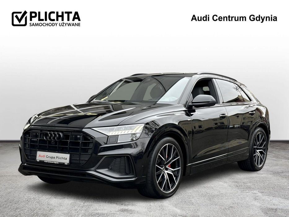 Audi Q8 Masaże, Valcona, Pakiet Czerń, Bang, Skrętna OŚ, Audi Gdynia