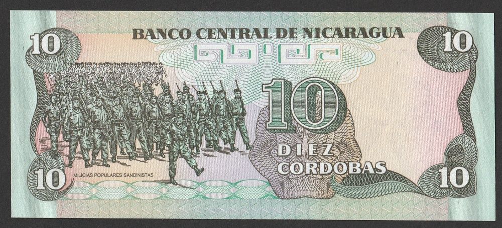 Nikaragua 10 cordobas 1985 - Carlos Fonseca Amador - stan bankowy UNC