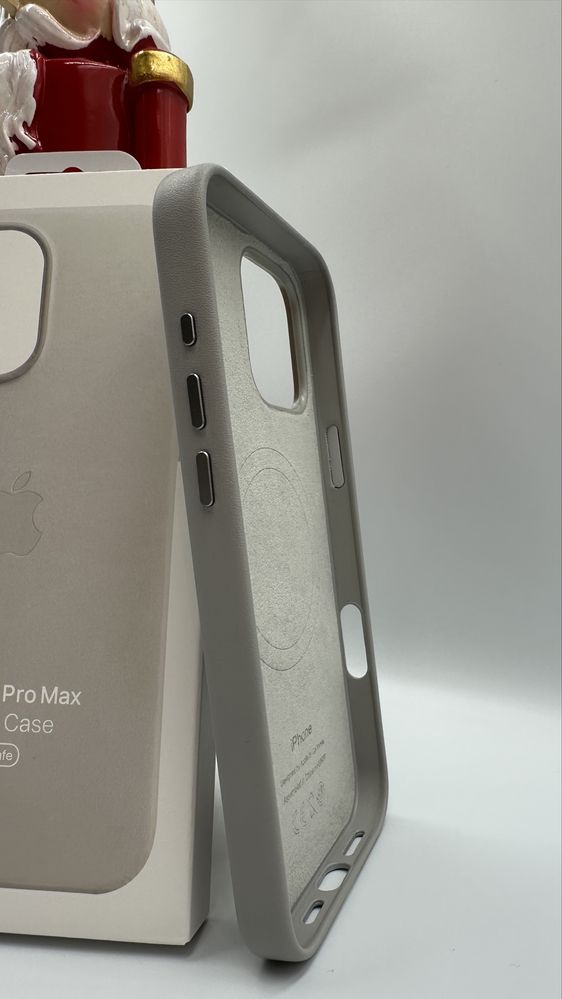 Skórzane Magsafe etui do Iphone’a 16 Pro Max Gray
