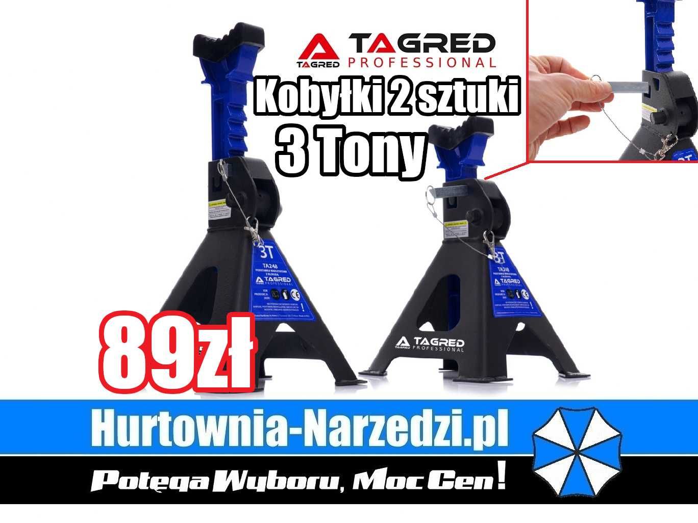 Kobyłki warsztatowe 3T 2 sztuki podpory pod samochod podpórki podpory