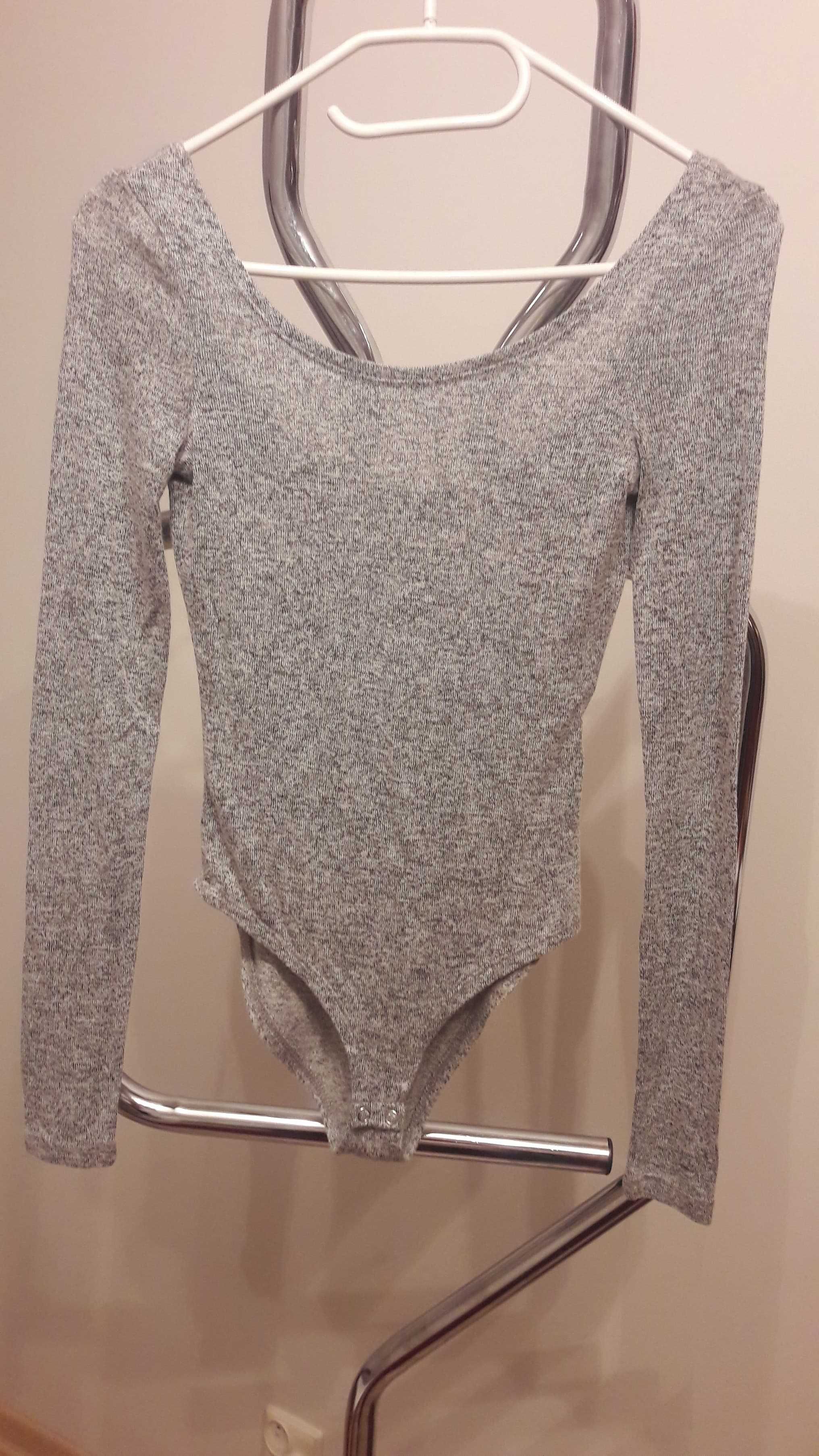 Body popielate szary melanż XS - S bluzka