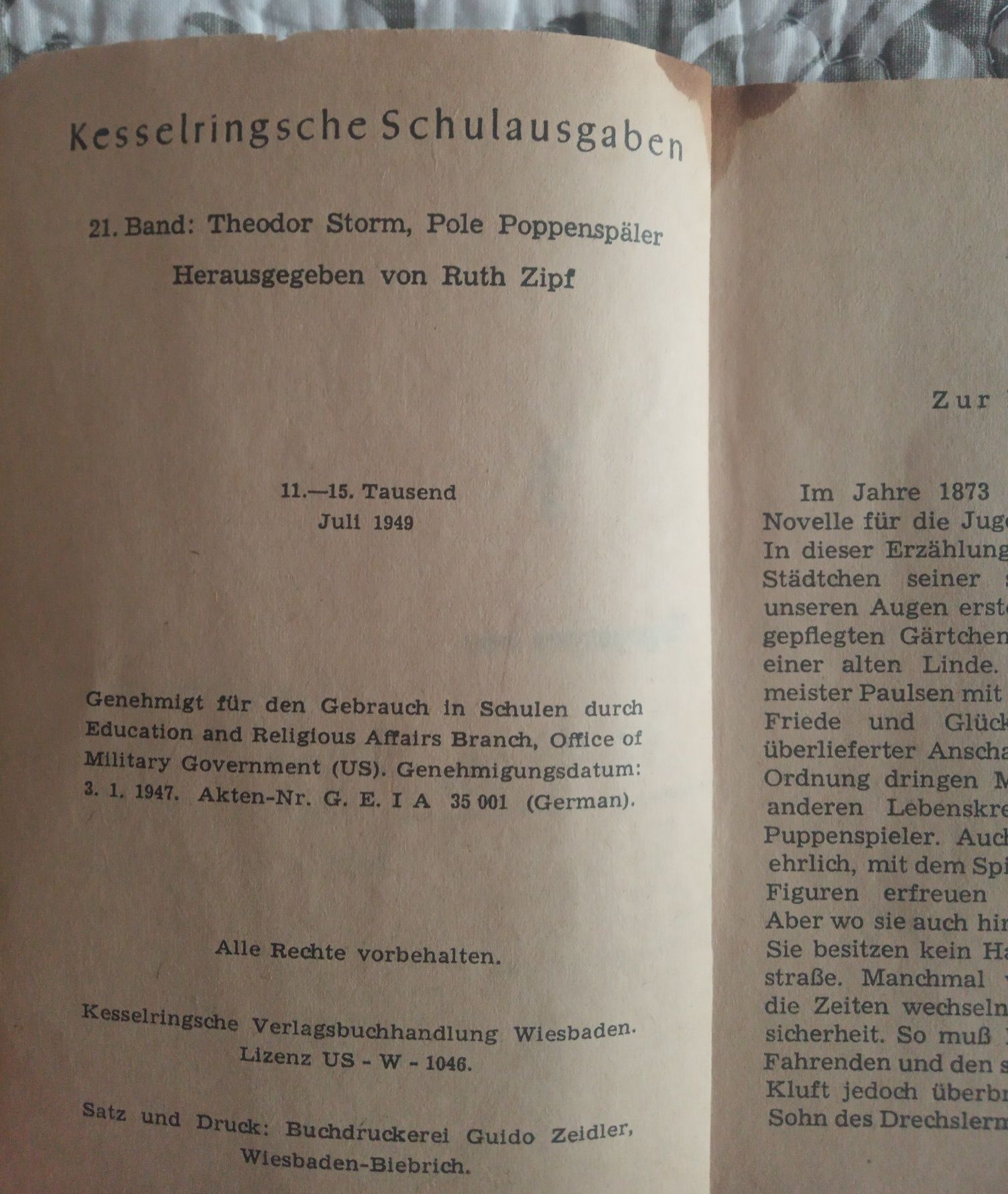 Антиквариат Книга на немецком 1949 года