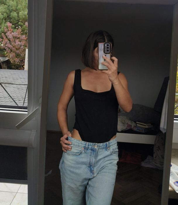 Czarne body bodysuit Black rozmiar XL