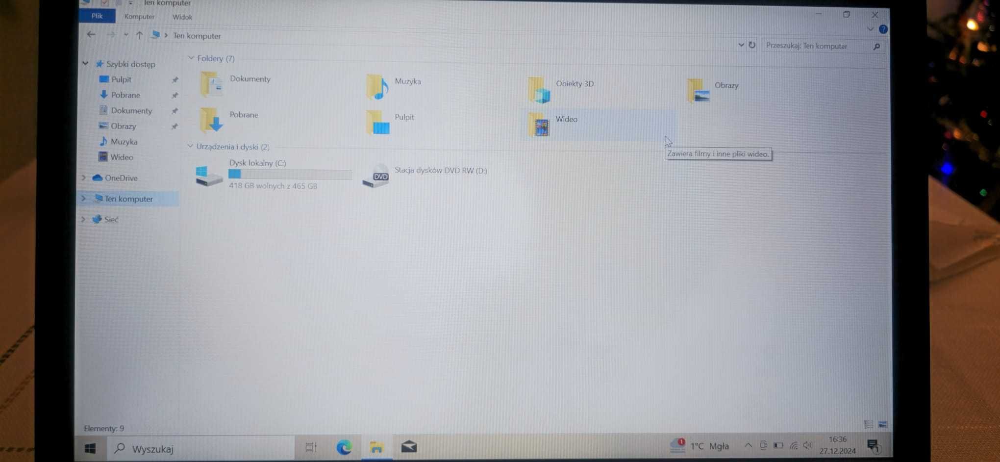 Laptop Fujitsu E736 i7-6500U 16 GB RAM 13'' Używany