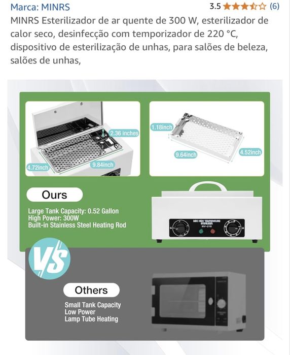 Esterilizador a vapor estética ou outro