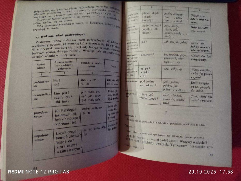 Nauka o języku, podręcznik dla szkoły zawodowej, wyd. z 1976 r.