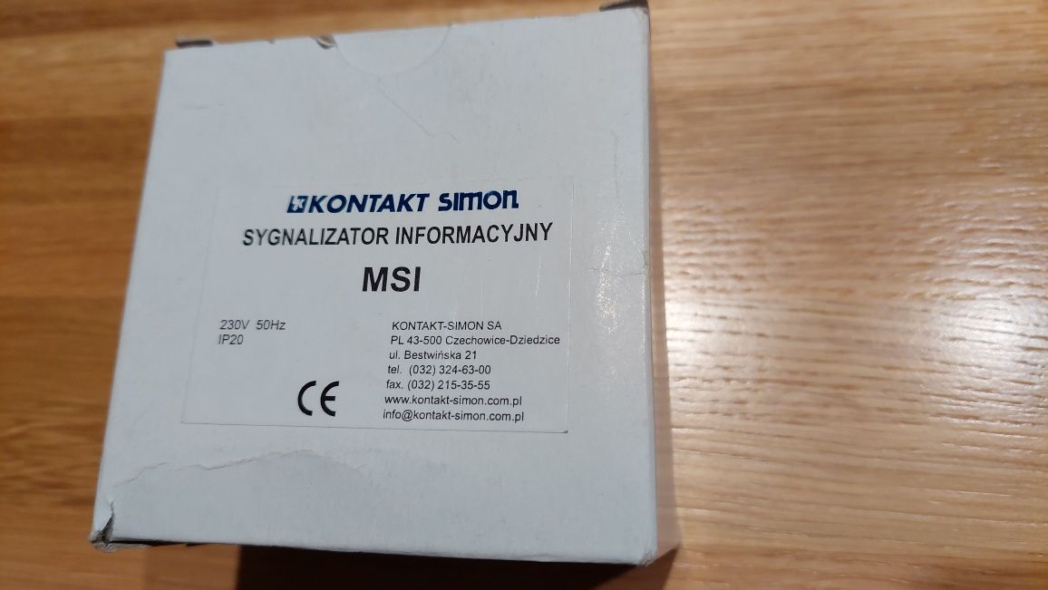 Sygnalizator informacyjny Kontakt Simon MSI piktogram