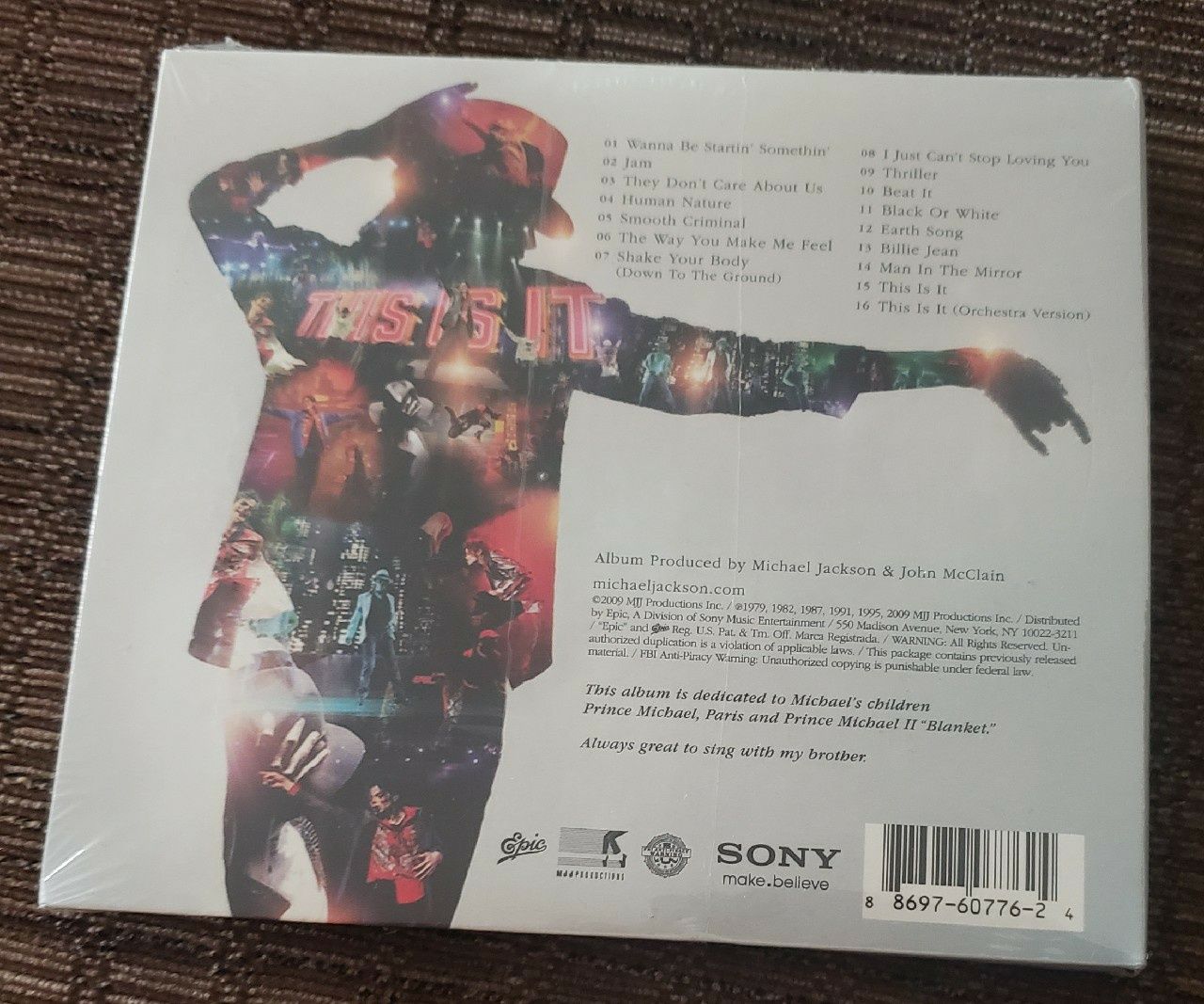Michael Jackson This Is It USA CD Bi-Fold Digipack Folia