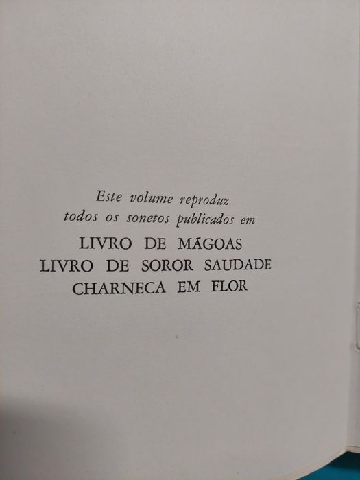 Livro de Florbela Espanca 'Sonetos'