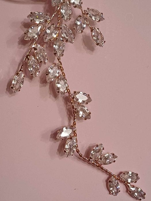 Ozdoba slubna do wlosow golden rose