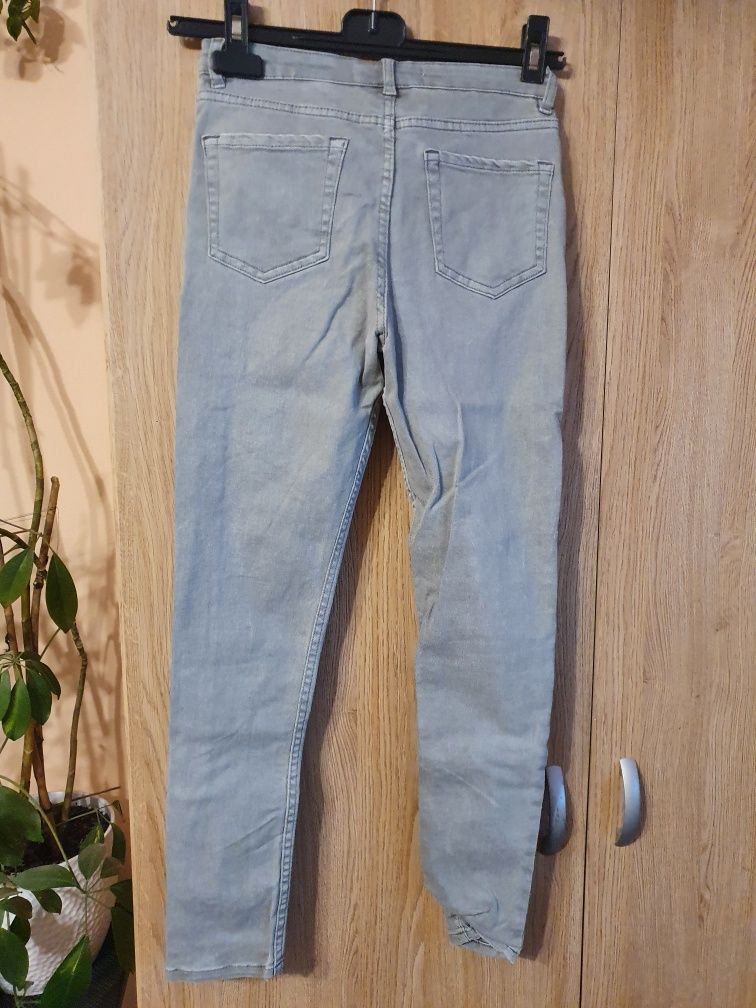 Rurki jeansy H&M, khaki