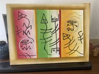 Tela original pintada com tintas acrilicas
