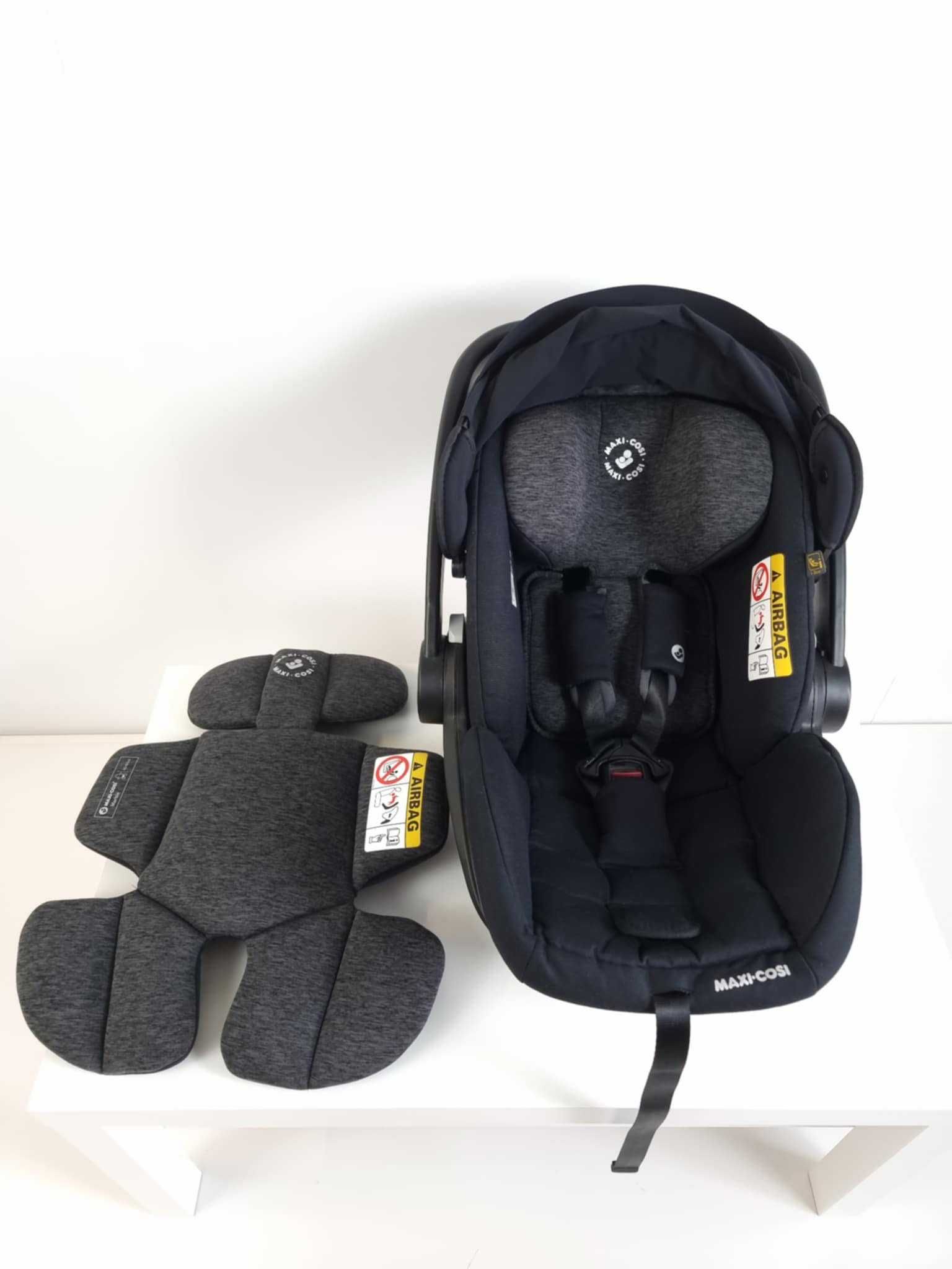Fotelik Maxi Cosi Marble 0-13 kg + baza isofix rozkładany Black adac